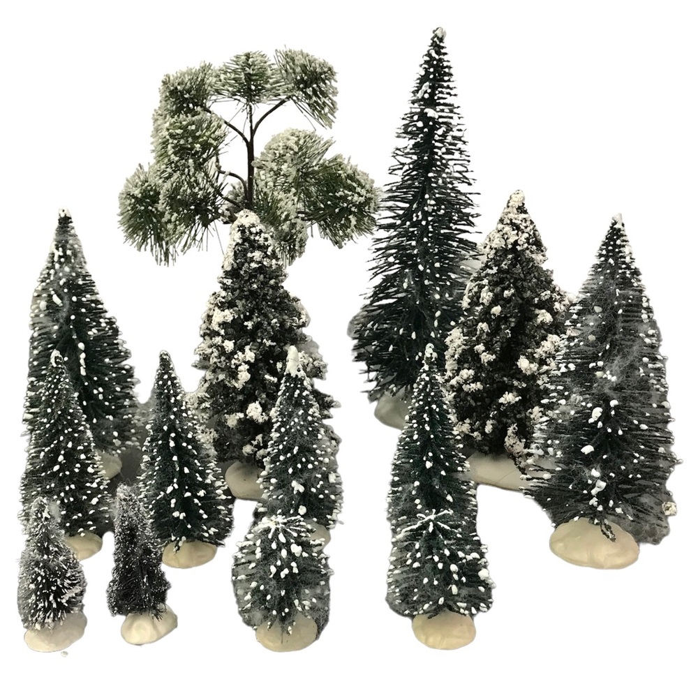 Lemax Lot of 14 Village Trees